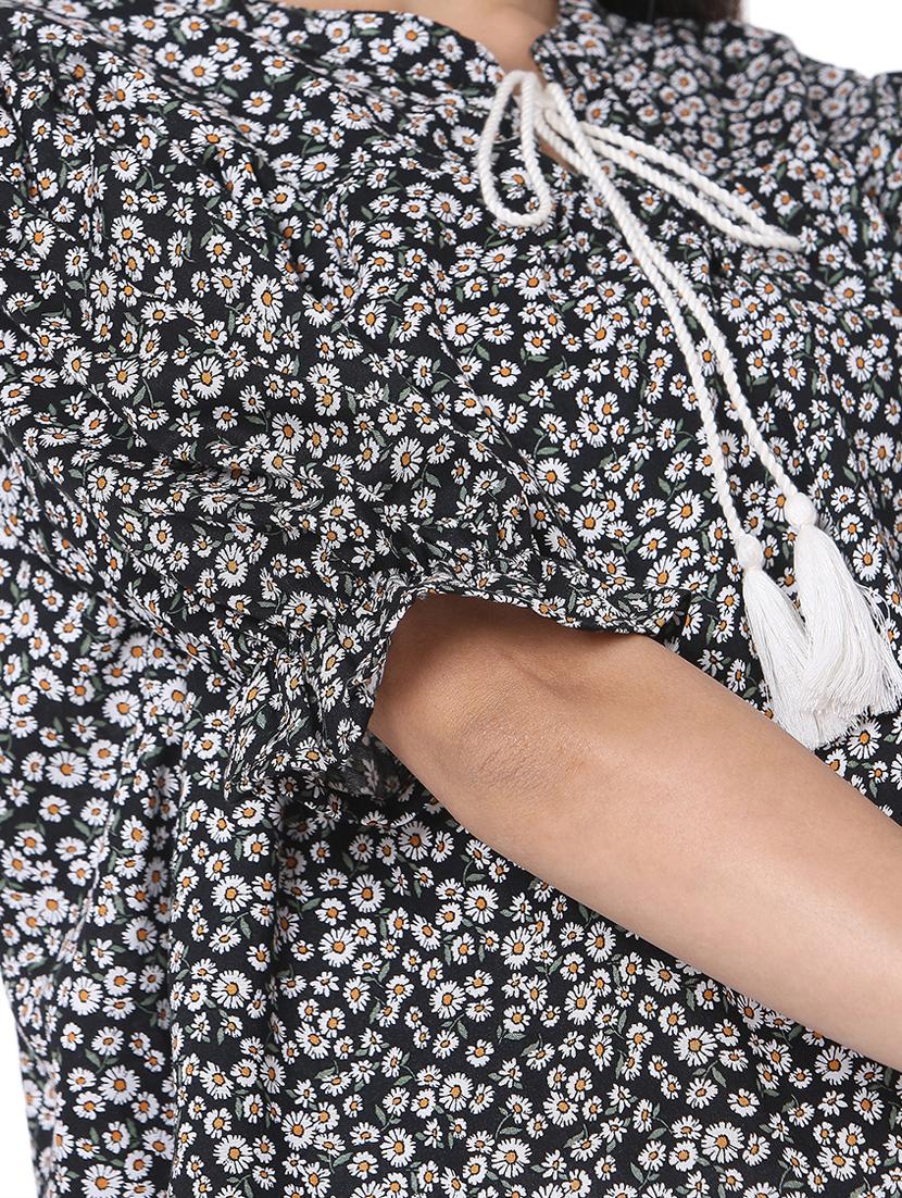 tie up neck floral top - 17813663 - Zoom Image - 5