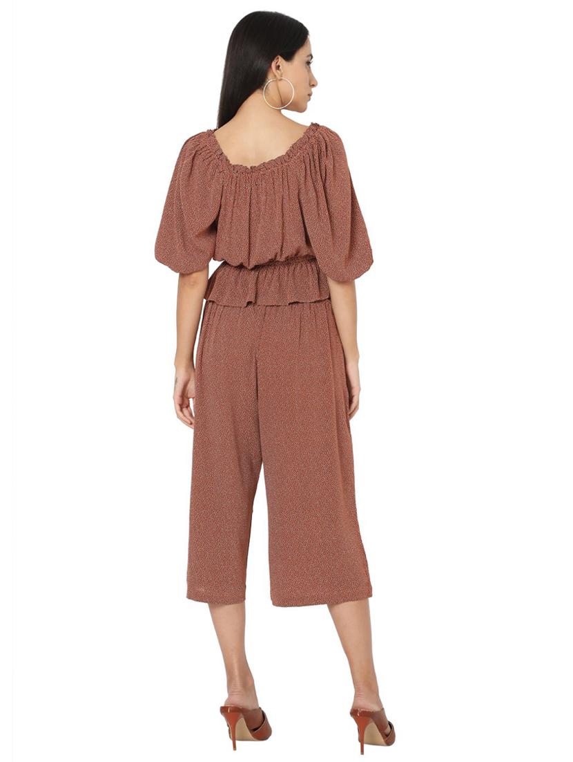 square neck polka dot culotte set - 17813779 - Zoom Image - 4