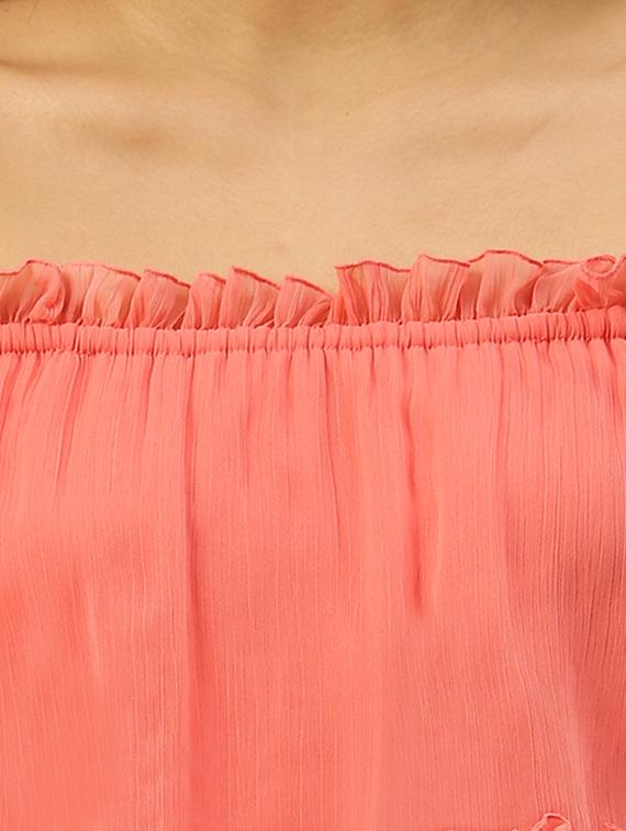 off shoulder solid maxi dress - 17813793 - Zoom Image - 4