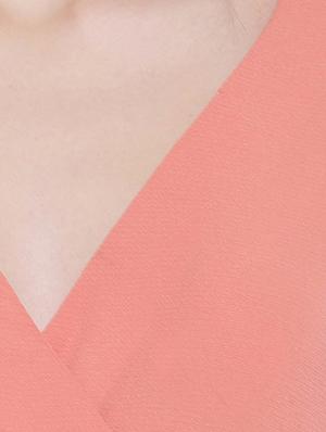 tie front solid wrap dress - 17813801 - Standard Image - 5