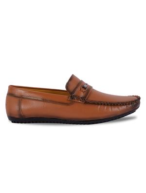 tan synthetic slip on loafers - 17814487 - Standard Image - 3