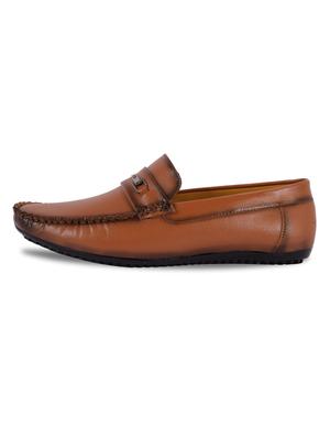 tan synthetic slip on loafers - 17814487 - Standard Image - 4