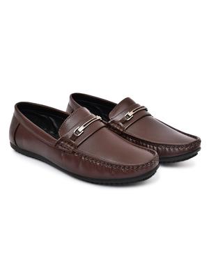 brown leather slip on loafers - 17814488 - Standard Image - 3