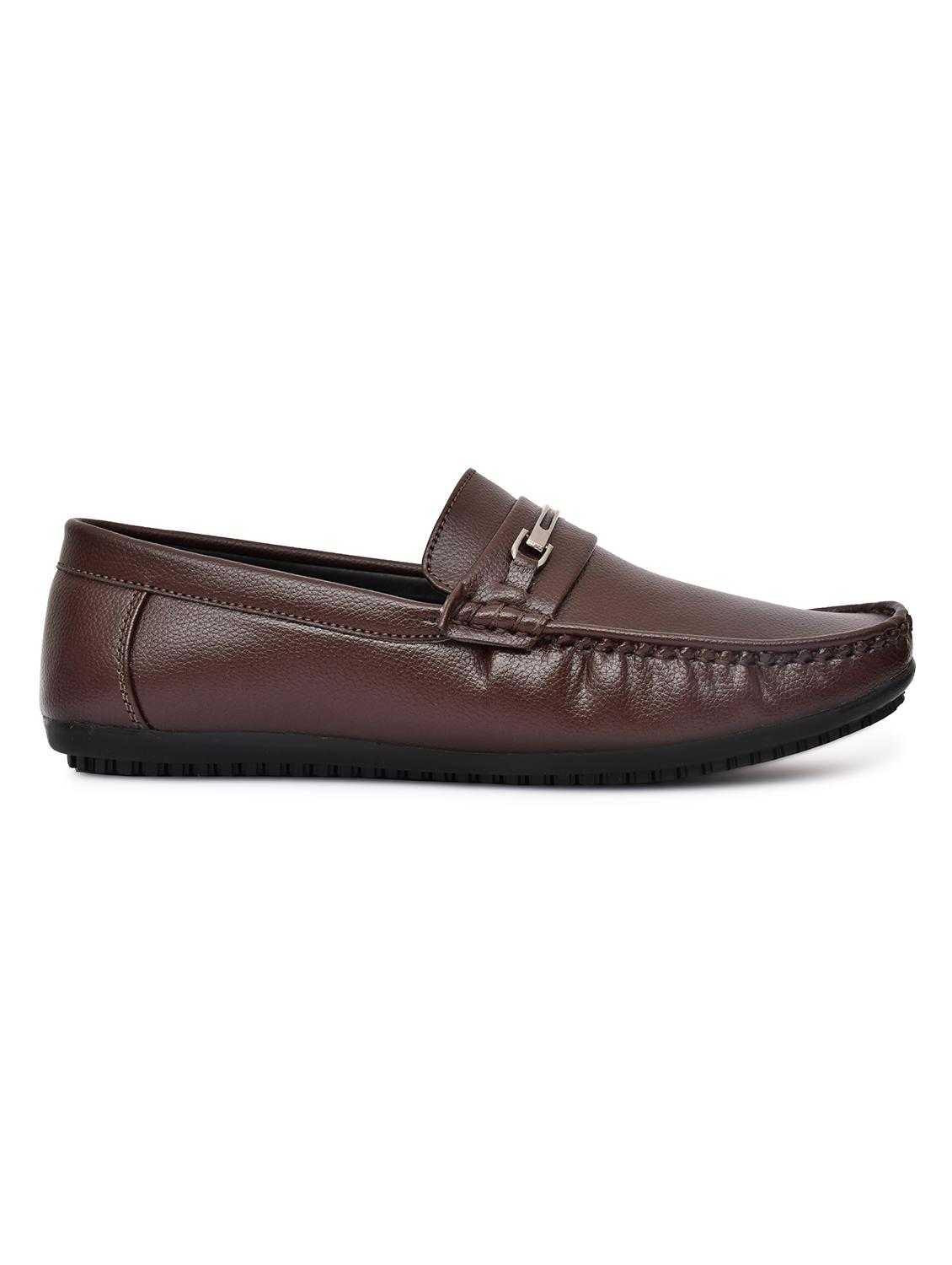 brown leather slip on loafers - 17814488 - Zoom Image - 4