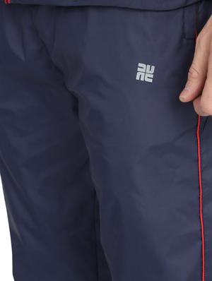 navy blue color block full length track suit - 17815377 - Standard Image - 5