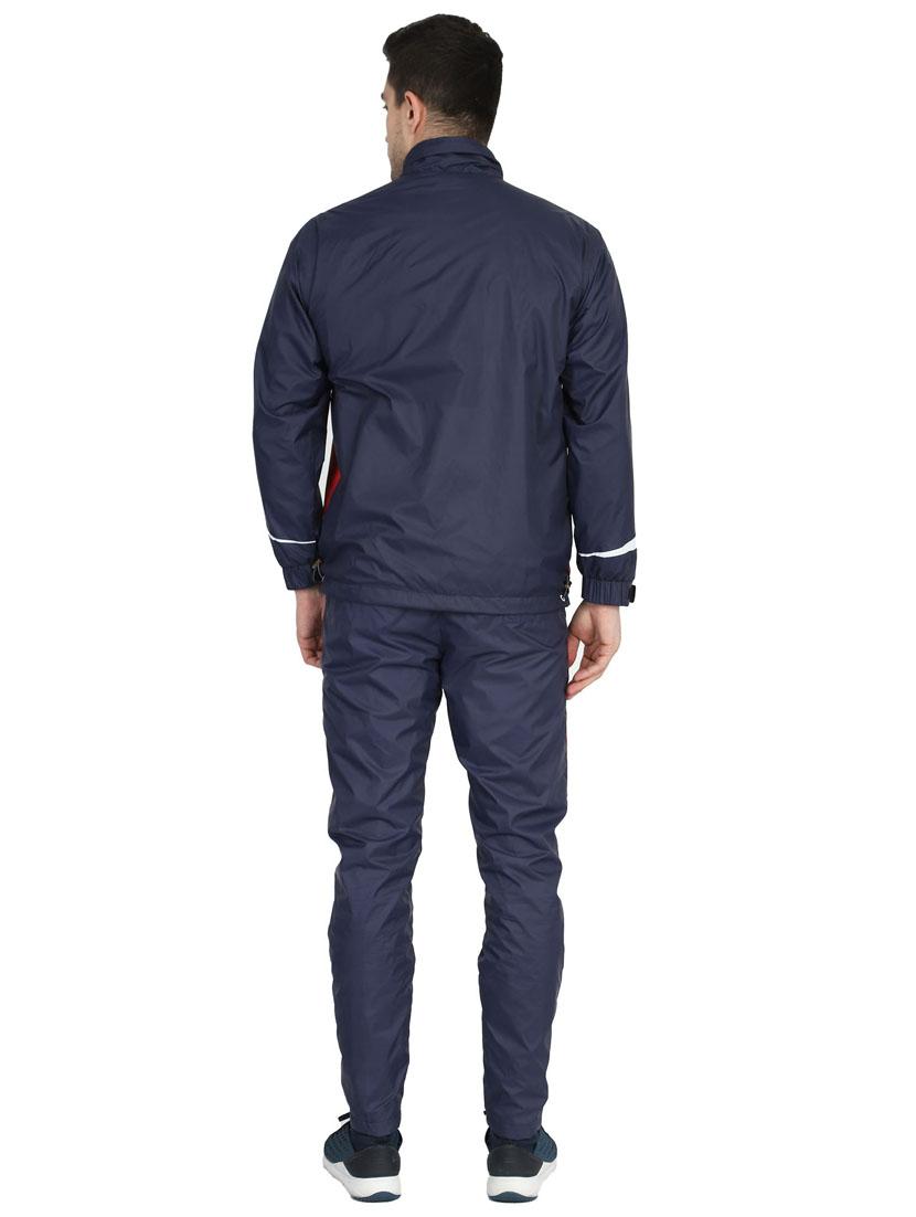 navy blue color block full length track suit - 17815377 - Zoom Image - 3