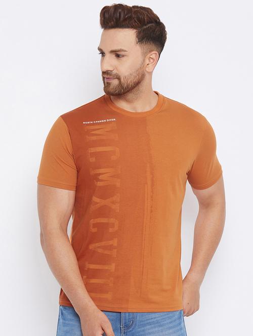 orange printed t-shirt - 17816395 - Standard Image - 1