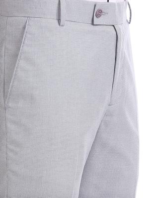 grey textured flat front formal trouser - 17816953 - Standard Image - 5