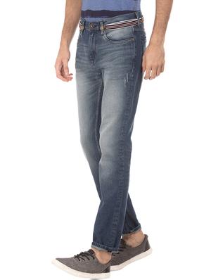 blue heavy washed denim jeans - 17817006 - Standard Image - 2