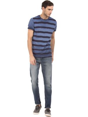 blue heavy washed denim jeans - 17817006 - Standard Image - 4