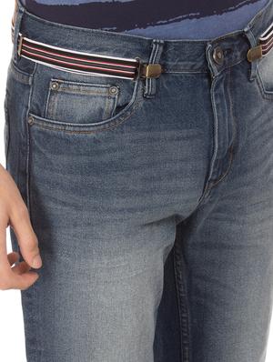 blue heavy washed denim jeans - 17817006 - Standard Image - 5