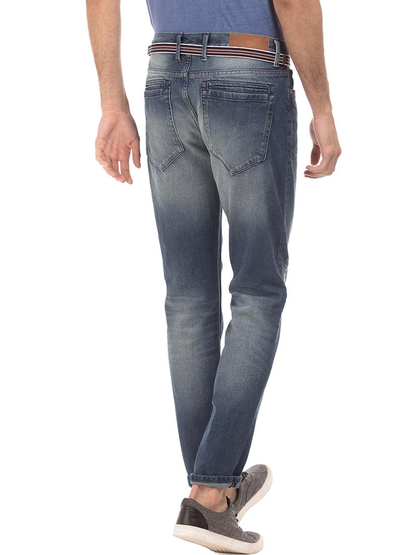 blue heavy washed denim jeans - 17817006 - Zoom Image - 3