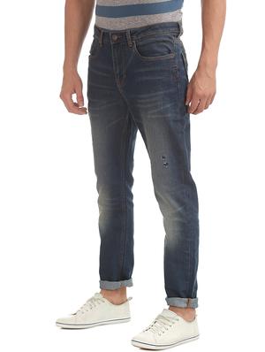blue light washed ripped denim jeans - 17817014 - Standard Image - 2