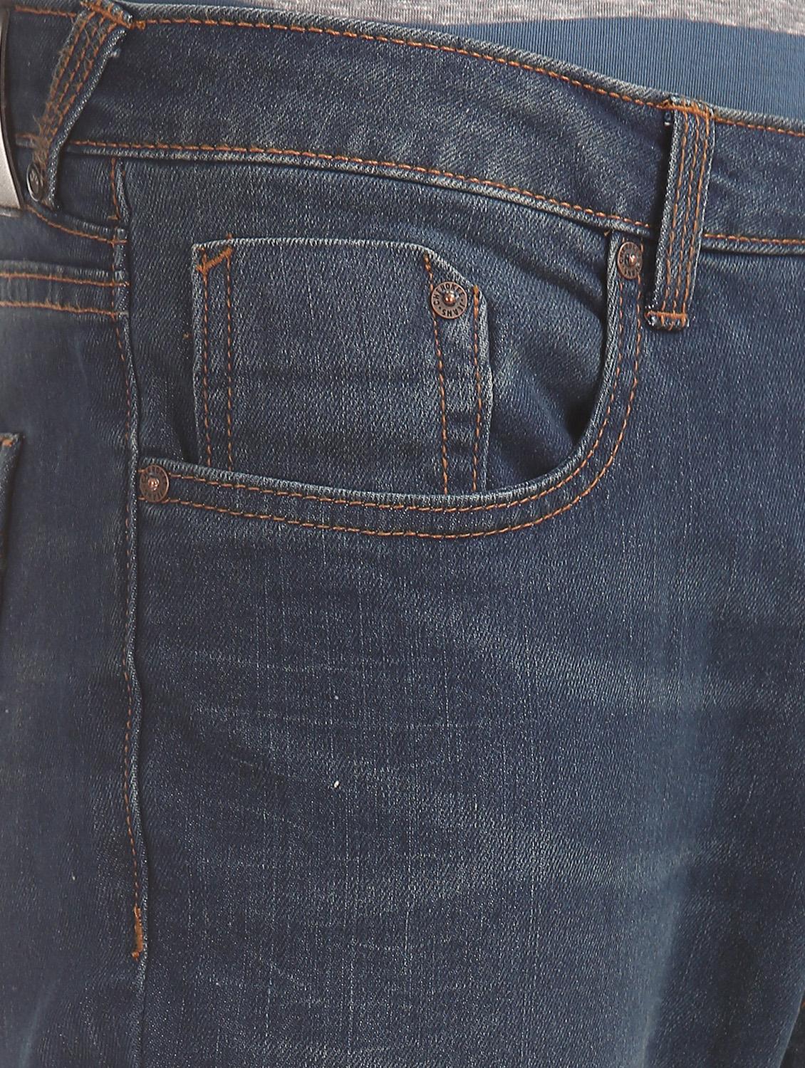 blue light washed ripped denim jeans - 17817014 - Zoom Image - 5