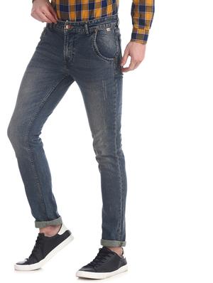 blue light washed ripped denim jeans - 17817063 - Standard Image - 2