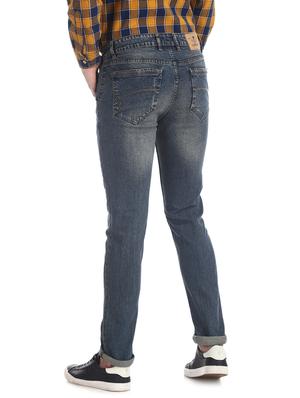 blue light washed ripped denim jeans - 17817063 - Standard Image - 3