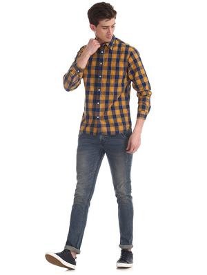 blue light washed ripped denim jeans - 17817063 - Standard Image - 4