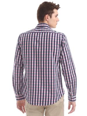 blue checkered casual shirt - 17817205 - Standard Image - 3