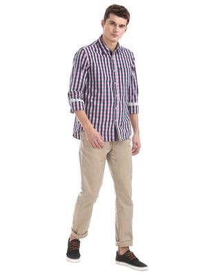 blue checkered casual shirt - 17817205 - Standard Image - 4