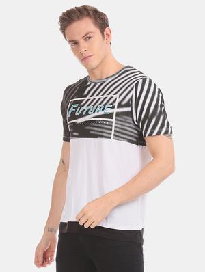 white chest print t-shirt - 17817465 - Standard Image - 2