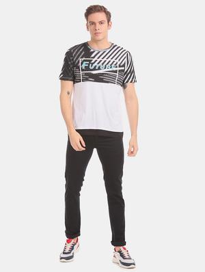 white chest print t-shirt - 17817465 - Standard Image - 4