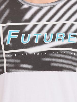 white chest print t-shirt - 17817465 - Standard Image - 5