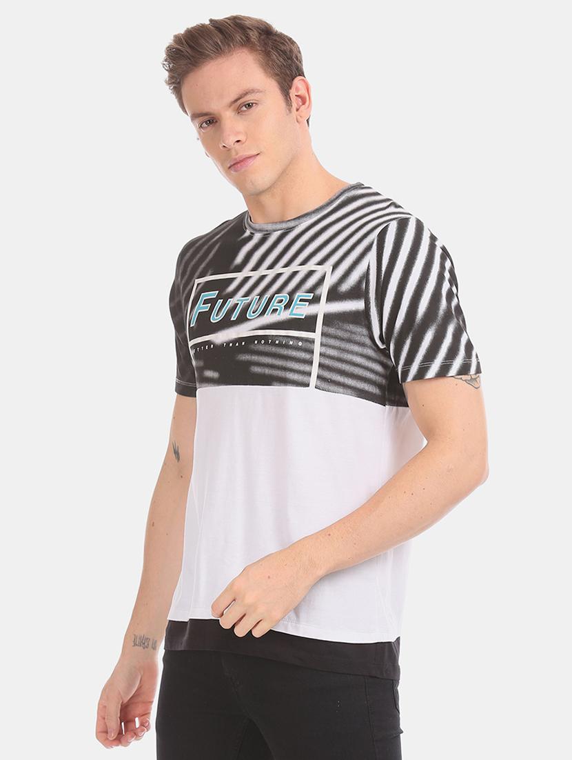 white chest print t-shirt - 17817465 - Zoom Image - 2