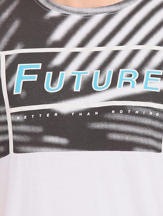 white chest print t-shirt - 17817465 - Zoom Image - 5
