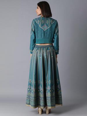 embroidered skirt top set - 17818037 - Standard Image - 3