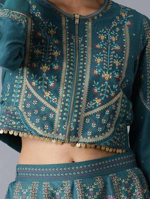 embroidered skirt top set - 17818037 - Standard Image - 5