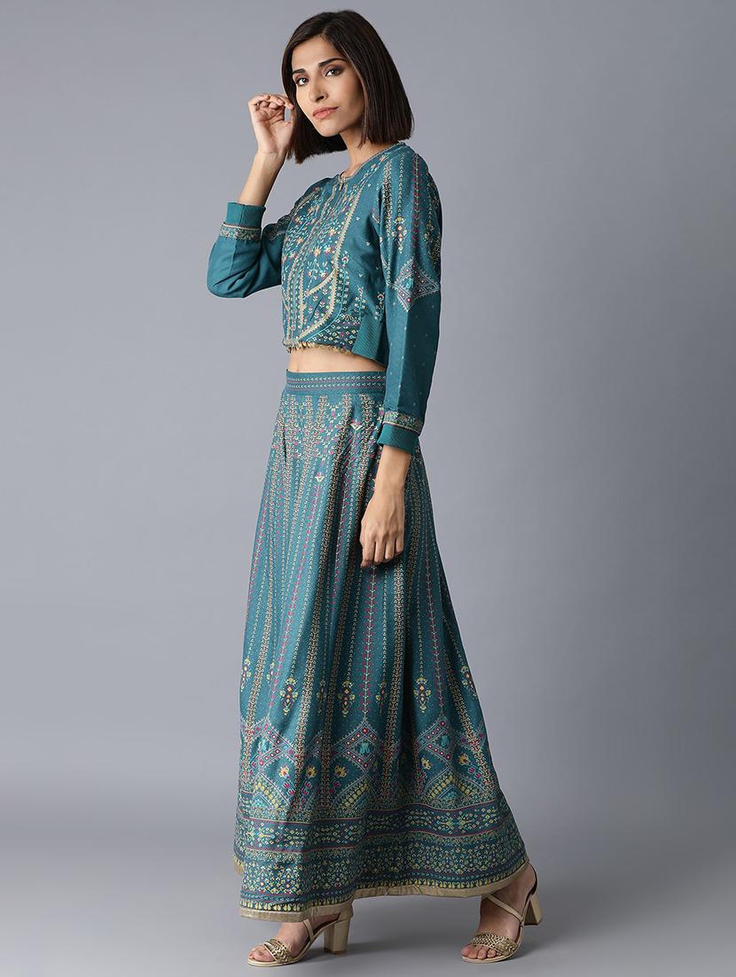 embroidered skirt top set - 17818037 - Zoom Image - 2