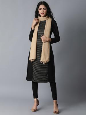 beige wool shawl - 17818398 - Standard Image - 3