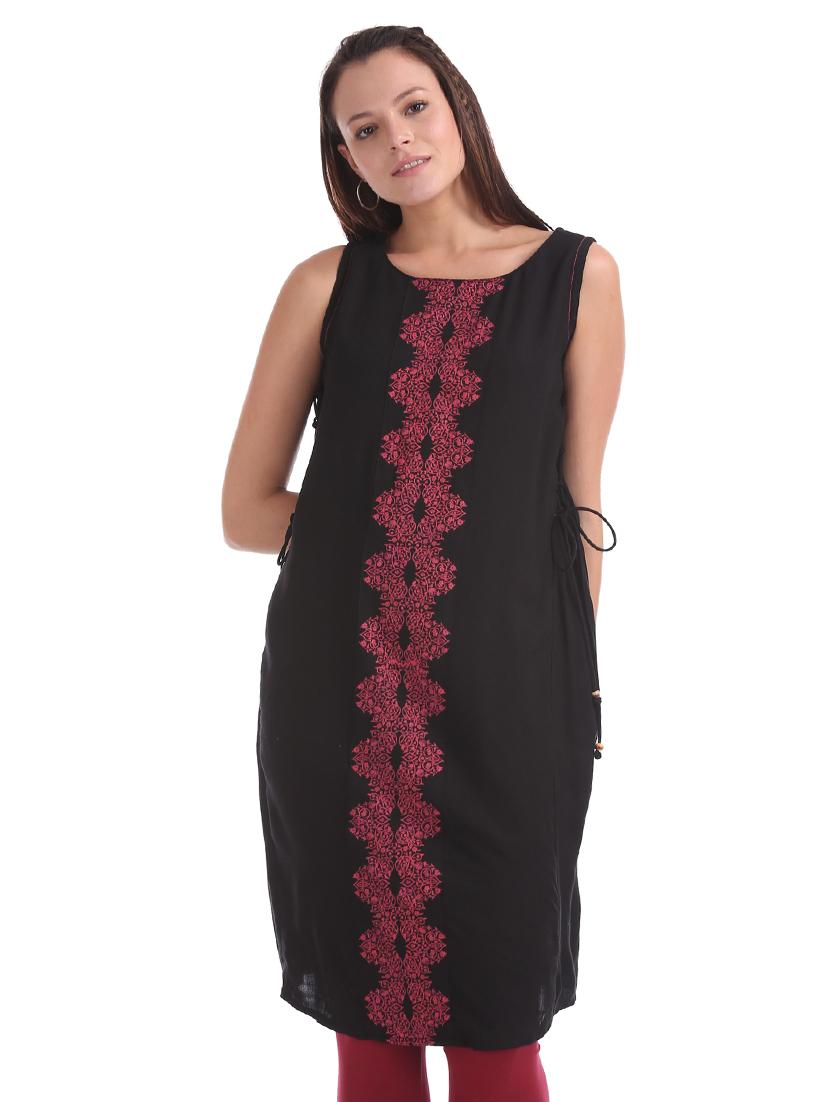 printed a-line kurta - 17818480 - Zoom Image - 1