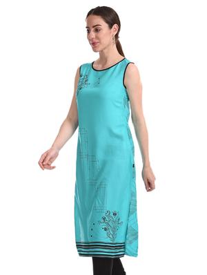 printed straight kurta - 17818486 - Standard Image - 2