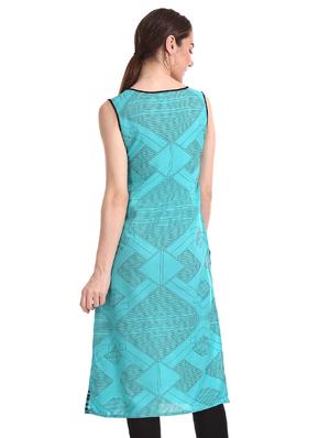 printed straight kurta - 17818486 - Standard Image - 3