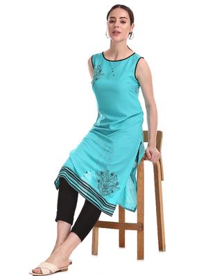 printed straight kurta - 17818486 - Standard Image - 4
