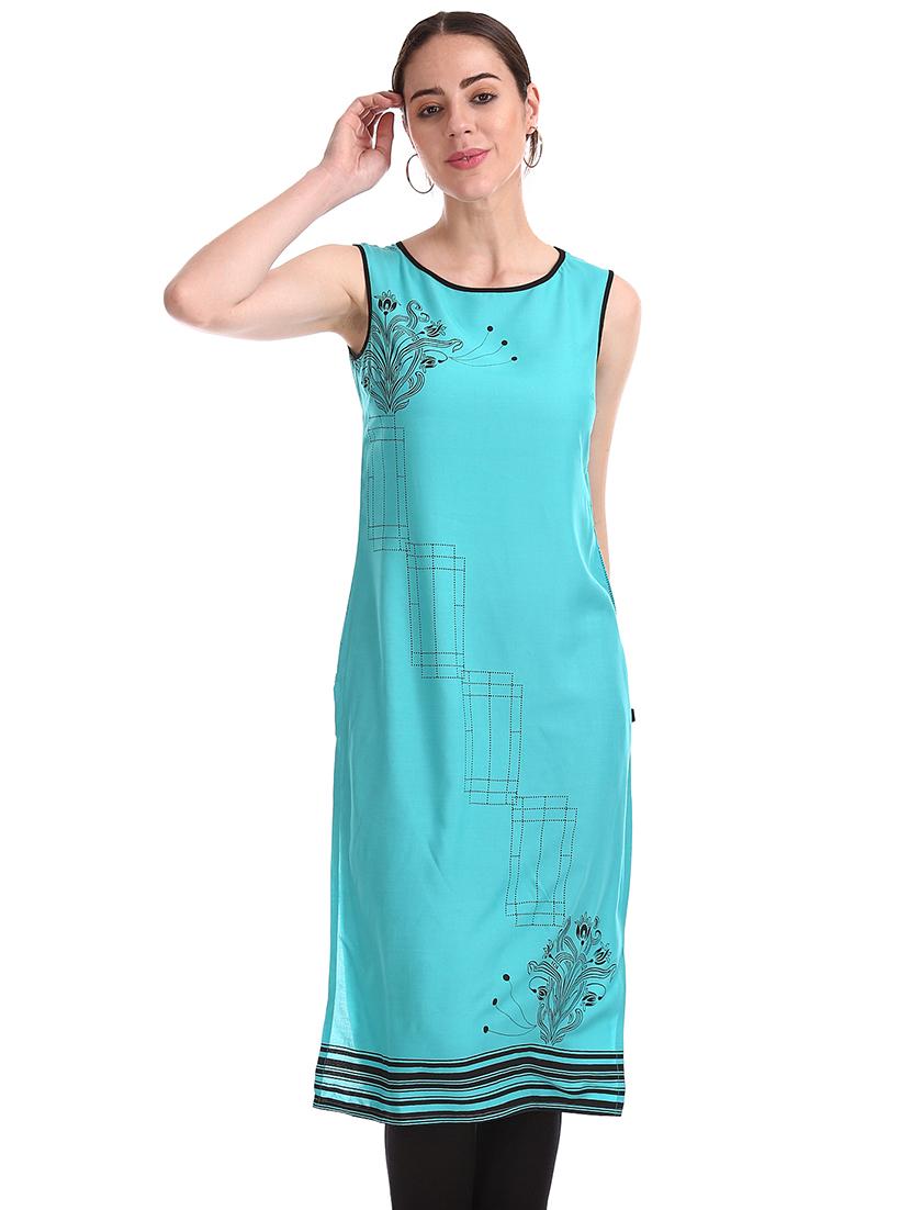 printed straight kurta - 17818486 - Zoom Image - 1