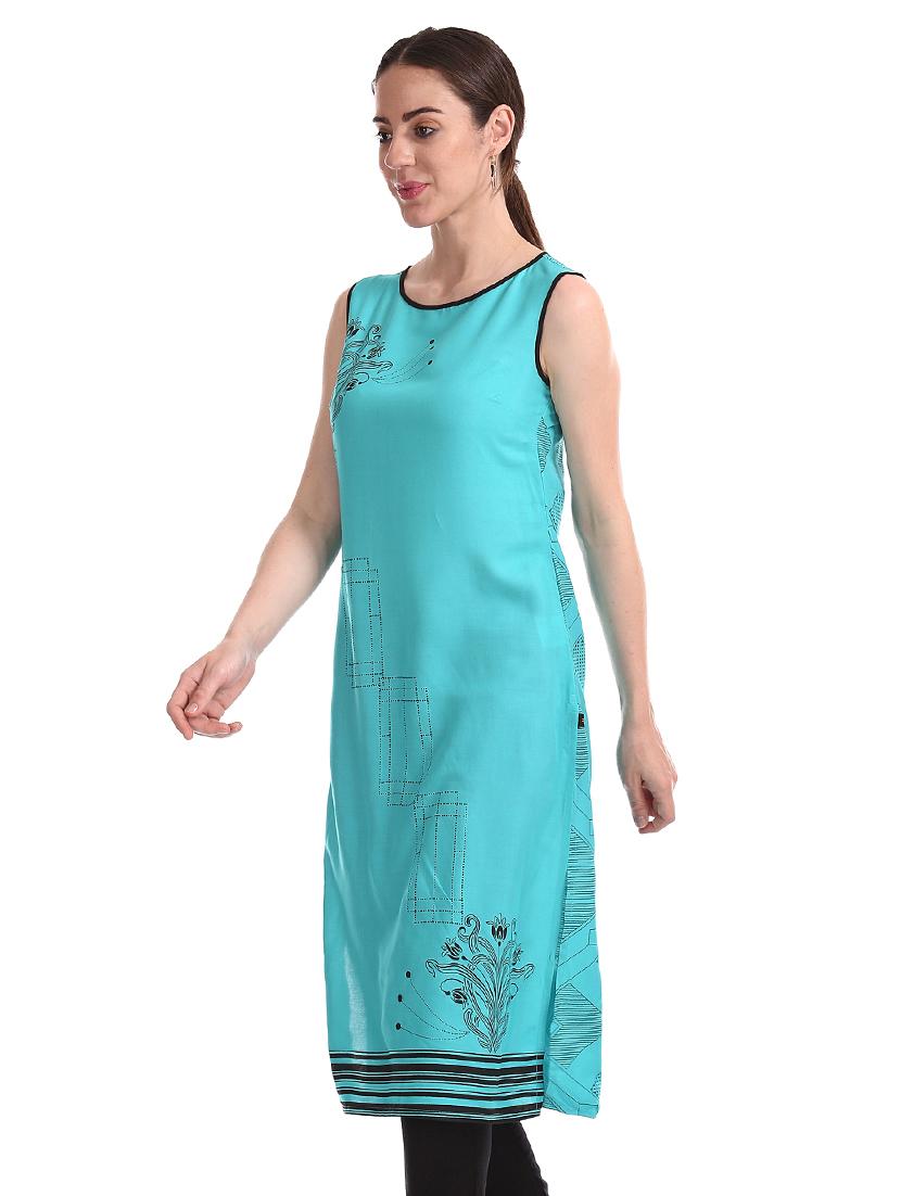 printed straight kurta - 17818486 - Zoom Image - 2