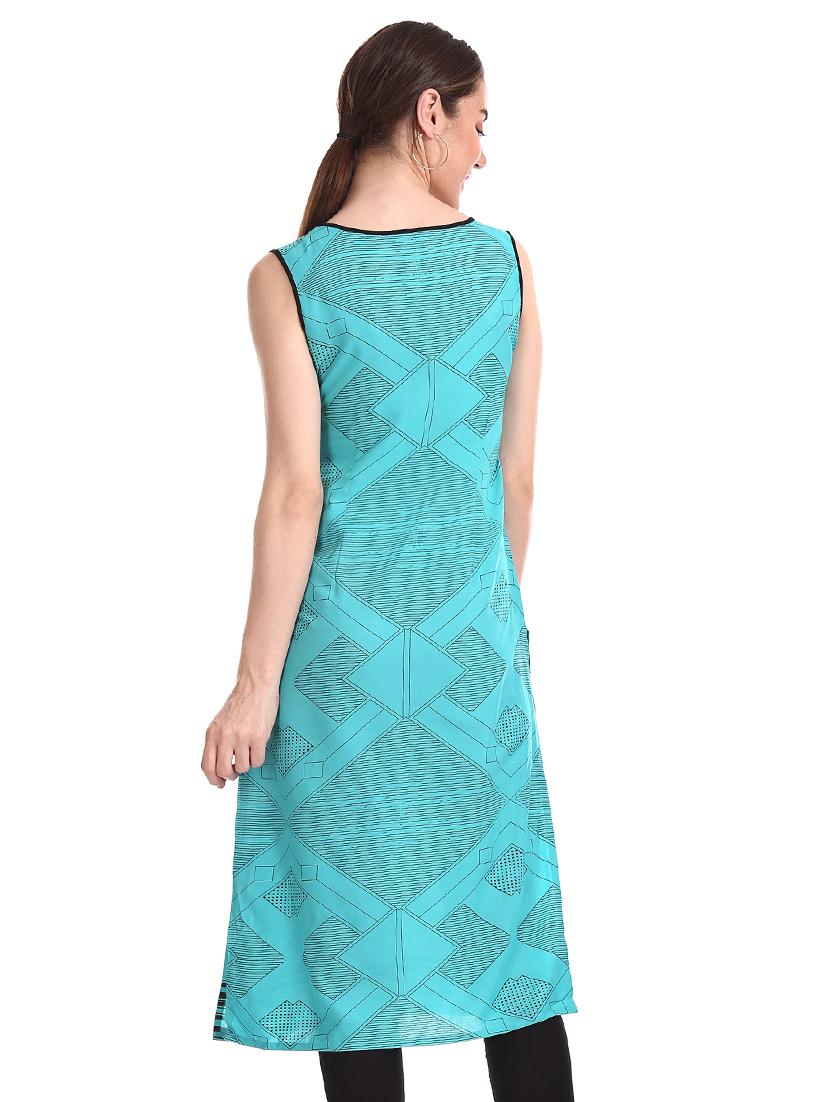 printed straight kurta - 17818486 - Zoom Image - 3