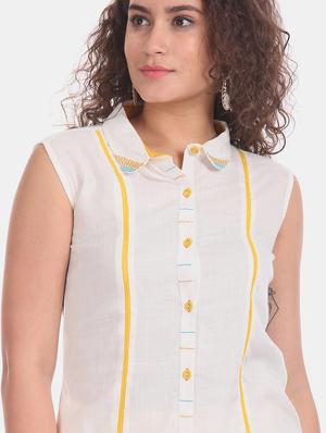 solid straight kurta - 17818515 - Standard Image - 5