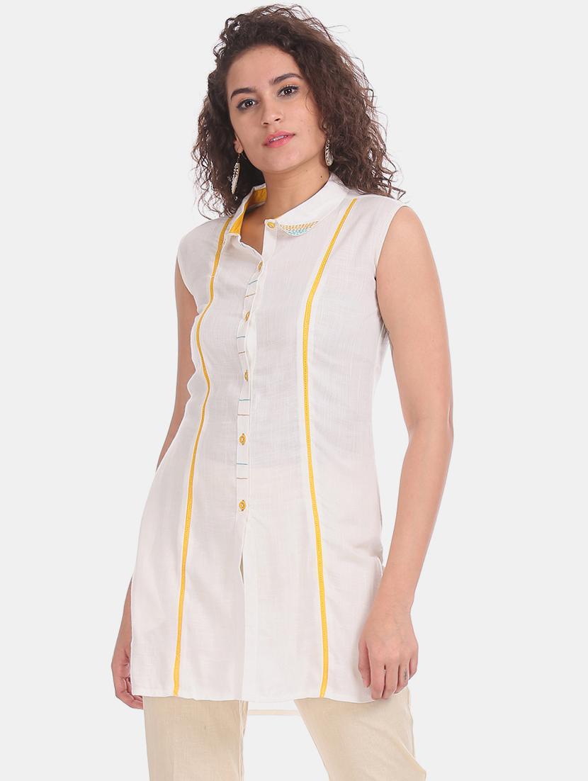 solid straight kurta - 17818515 - Zoom Image - 1