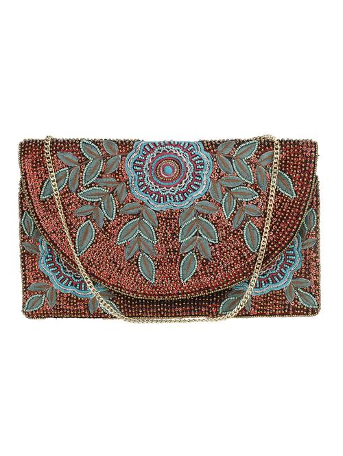 multi colored canvas envelope clutch - 17818532 - Standard Image - 1