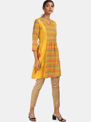 printed a-line kurta - 17818573 - Standard Image - 3