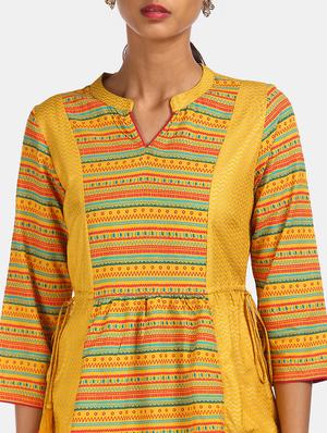printed a-line kurta - 17818573 - Standard Image - 4