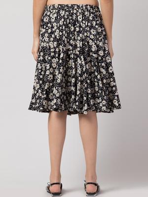 mid rise floral flared skirt - 17818987 - Standard Image - 3