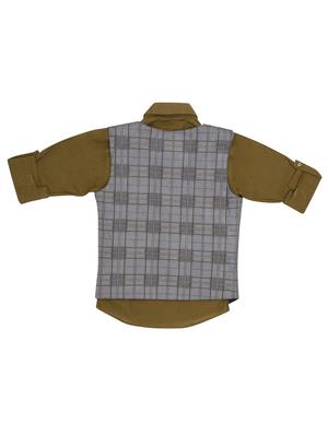 brown checkered shirt - 17819119 - Standard Image - 2