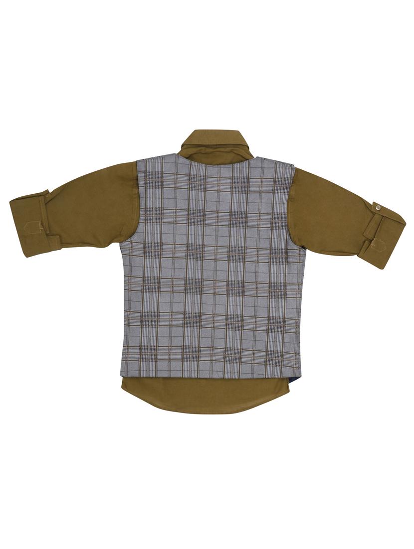 brown checkered shirt - 17819119 - Zoom Image - 2