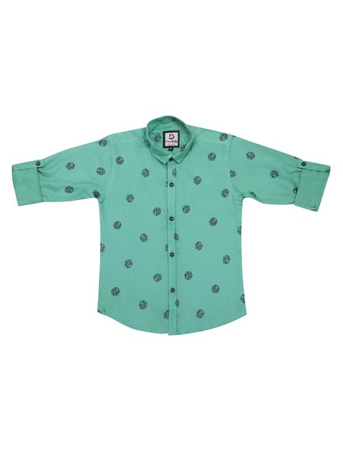 green printed shirt - 17819141 - Standard Image - 1