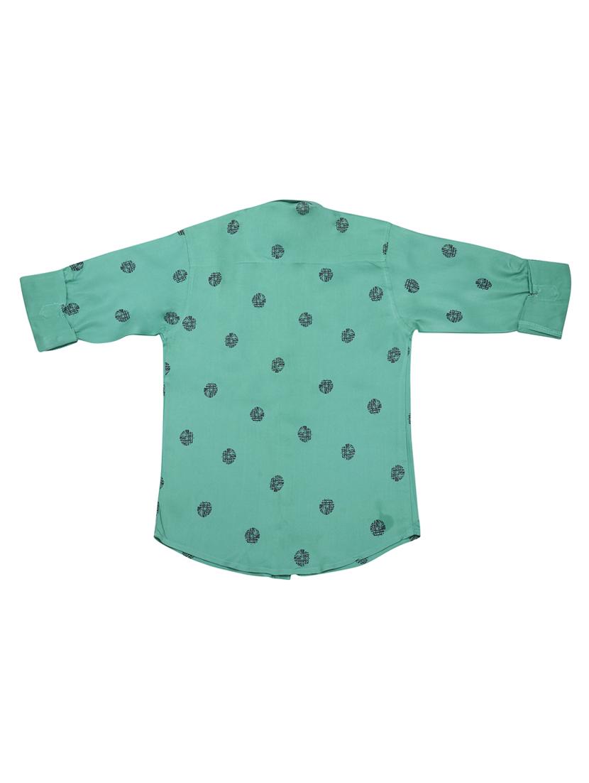 green printed shirt - 17819141 - Zoom Image - 2