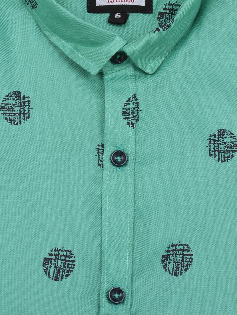 green printed shirt - 17819141 - Zoom Image - 3